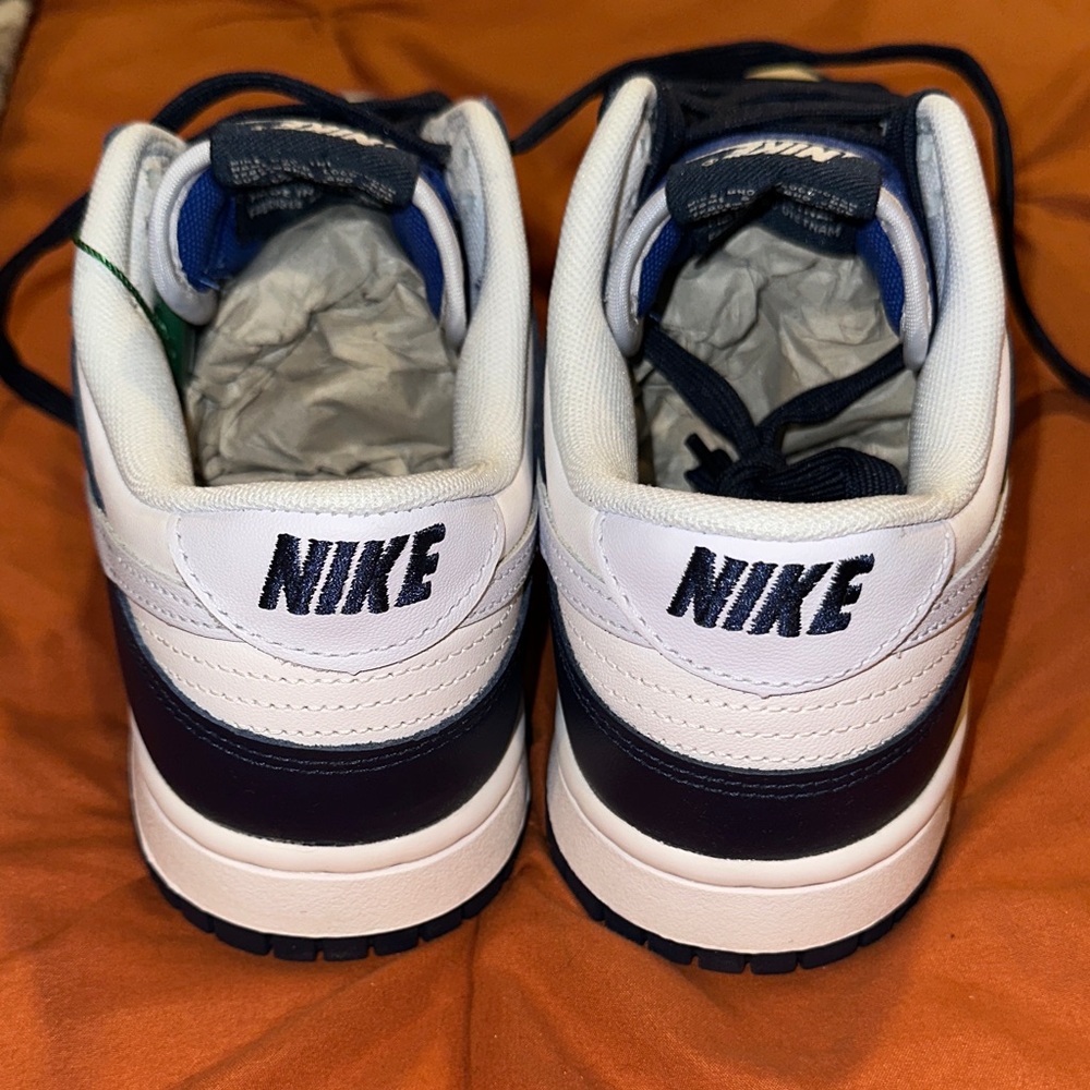Nike Dunk Low Men's Royal Blue and White Sneakers - Picture 5 of 6